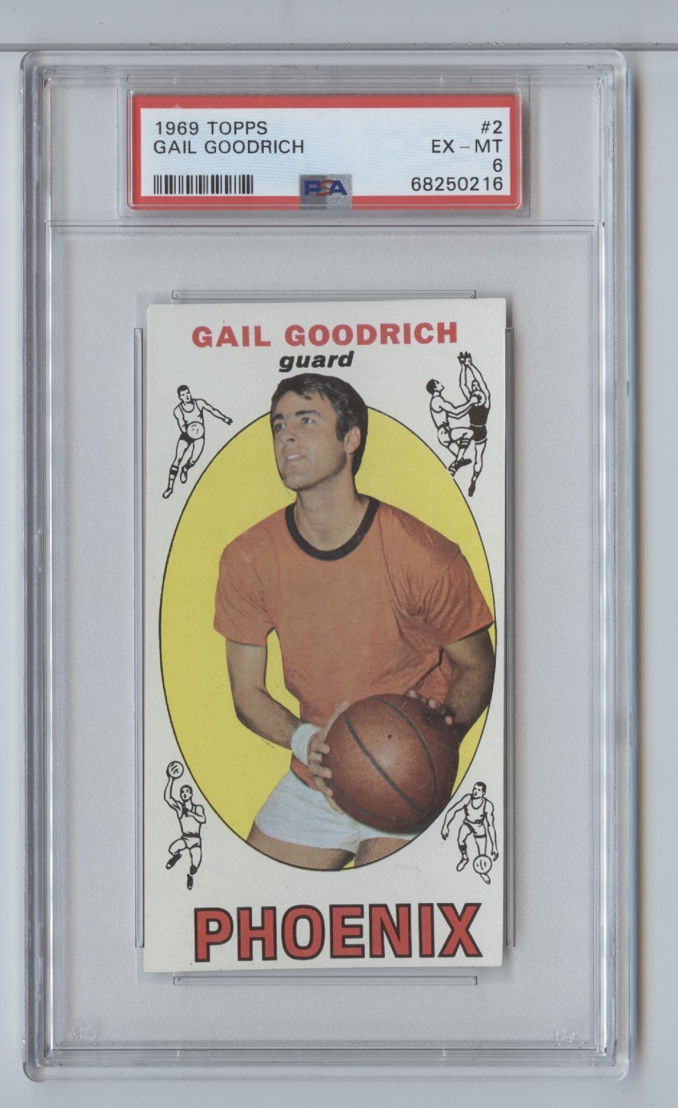 1969 Topps Gail Goodrich #2 PSA 6 1969 Topps Gail Goodrich #2 PSA 6