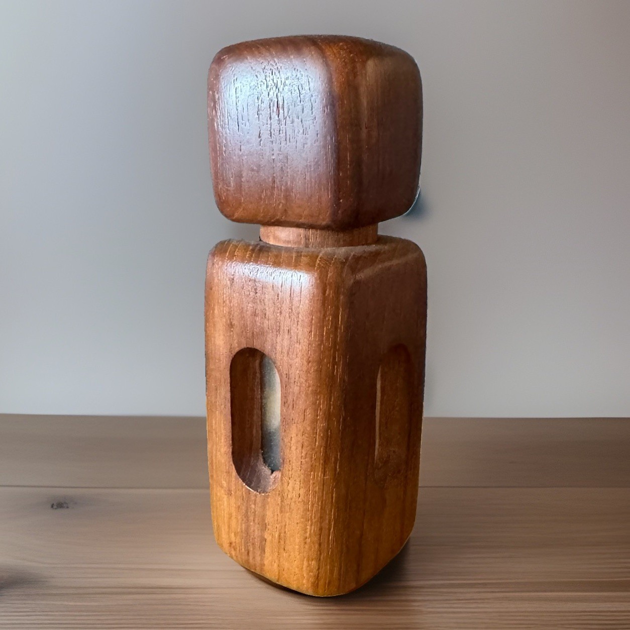VTG Nissen Teak Pepper Mill / Salt Shaker with Metal Peugeot Grinder Denmark MCM VTG Nissen Teak Pepper Mill / Salt Shaker with Metal Peugeot Grinder Denmark MCM