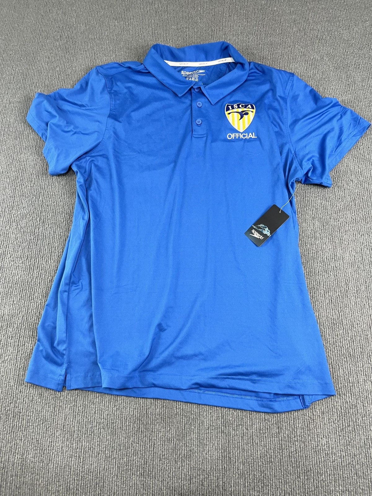 Speedo ISCA Official Blue Short Sleeve Polo Shirt 2XL NWT Speedo ISCA Official Blue Short Sleeve Polo Shirt 2XL NWT