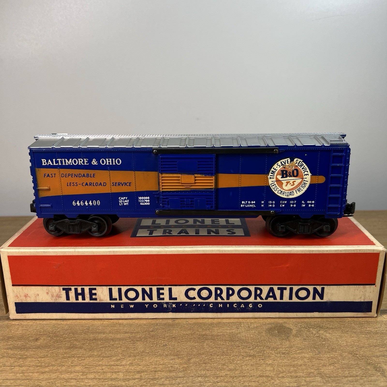 Lionel Postwar 6464-400 Baltimore Ohio Box Car W/ Original Box