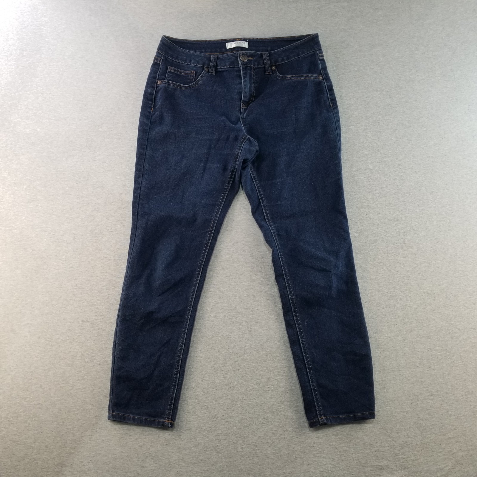 Kenar Jeans Women\'s Sz 8 Dark Blue Wash Slim Stretch Softwash Comfy Normcore