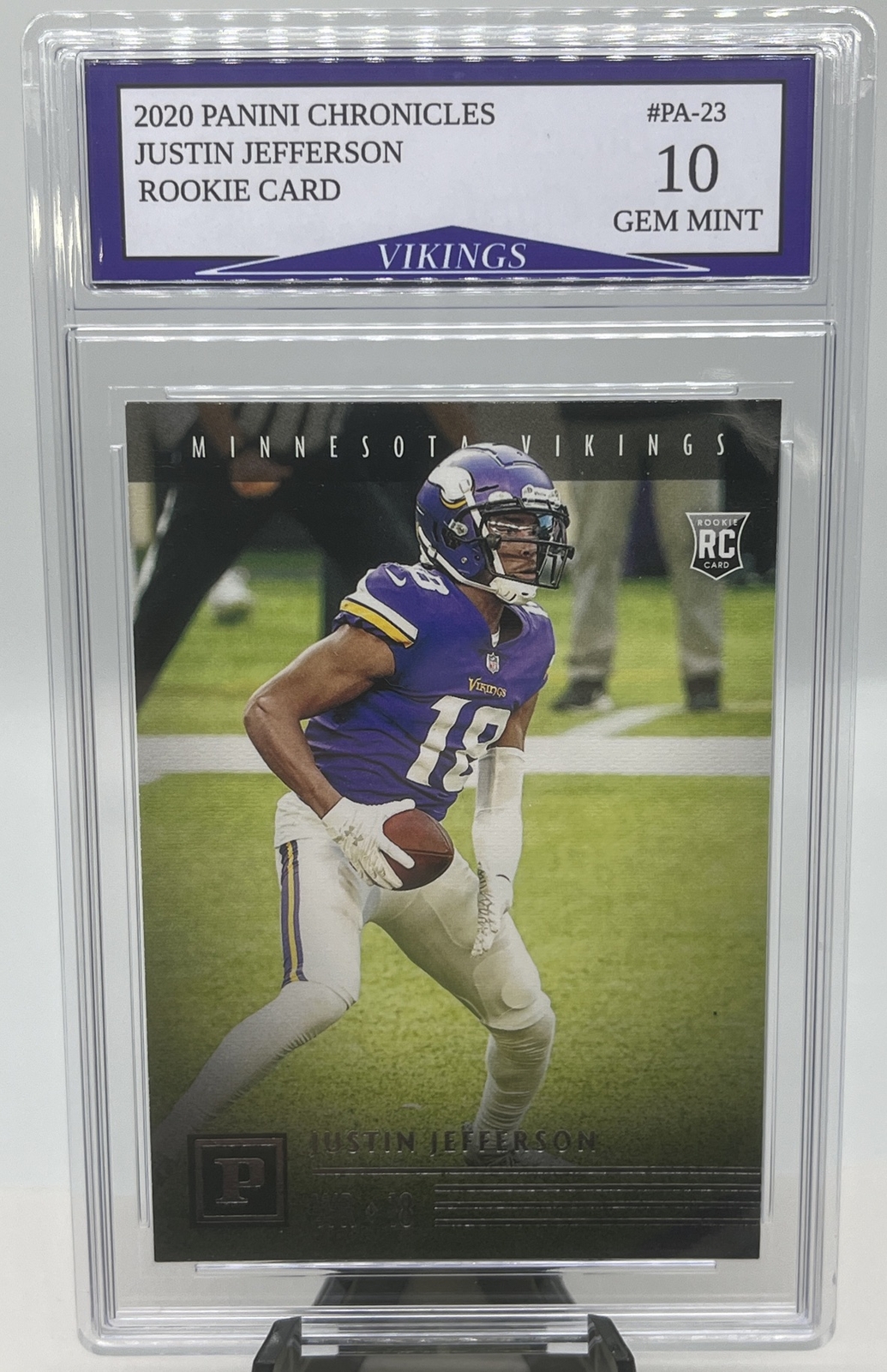2020 Panini Chronicles Justin Jefferson Vikings Rookie #PA-23 Gem Mint 10 2020 Panini Chronicles Justin Jefferson Vikings Rookie #PA-23 Gem Mint 10