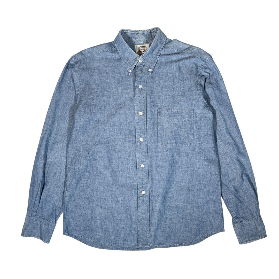 Kamakura Vintage Ivy Graham Marsh Chambray Shirt Indigo Dyed Blue Size L