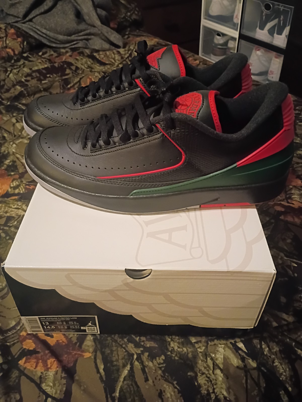 Nike Air Jordan 2 Retro Low Sz 13 Christmas Black Green Red DV9956-006 Men’s NEW Nike Air Jordan 2 Retro Low Sz 13 Christmas Black Green Red DV9956-006 Men’s NEW