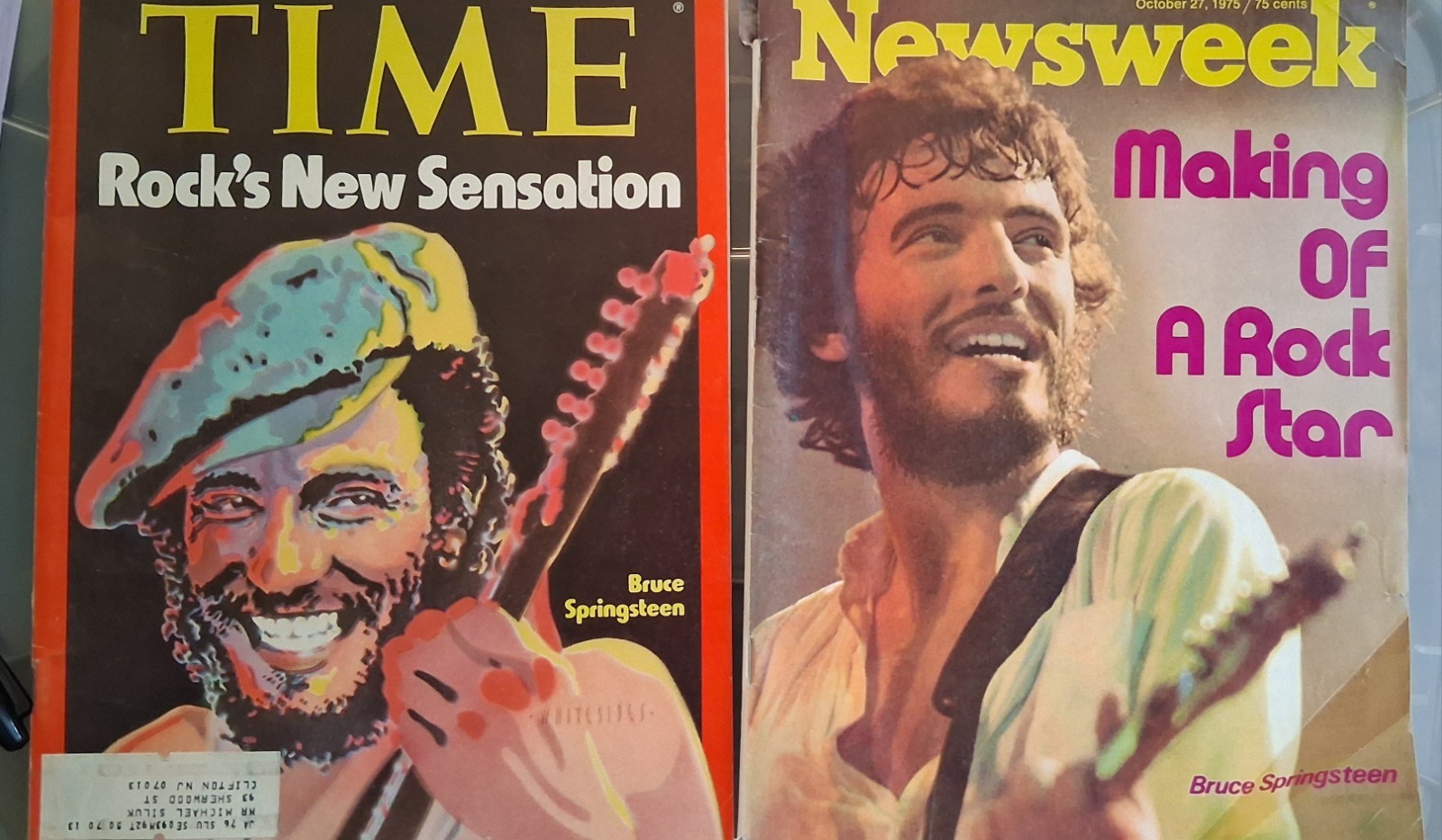 Original 1975 Time And Newsweek Bruce Springsteen Magazines