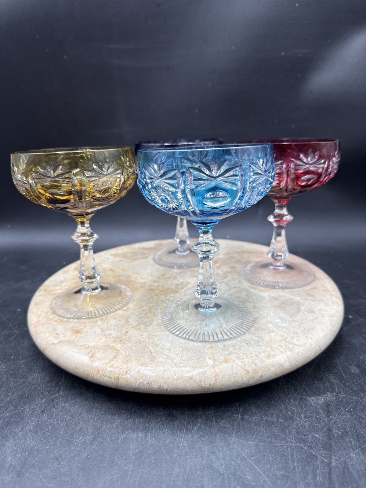 Vintage Nachtmann Traube Champagne/Tall Sherbet Glasses (4)