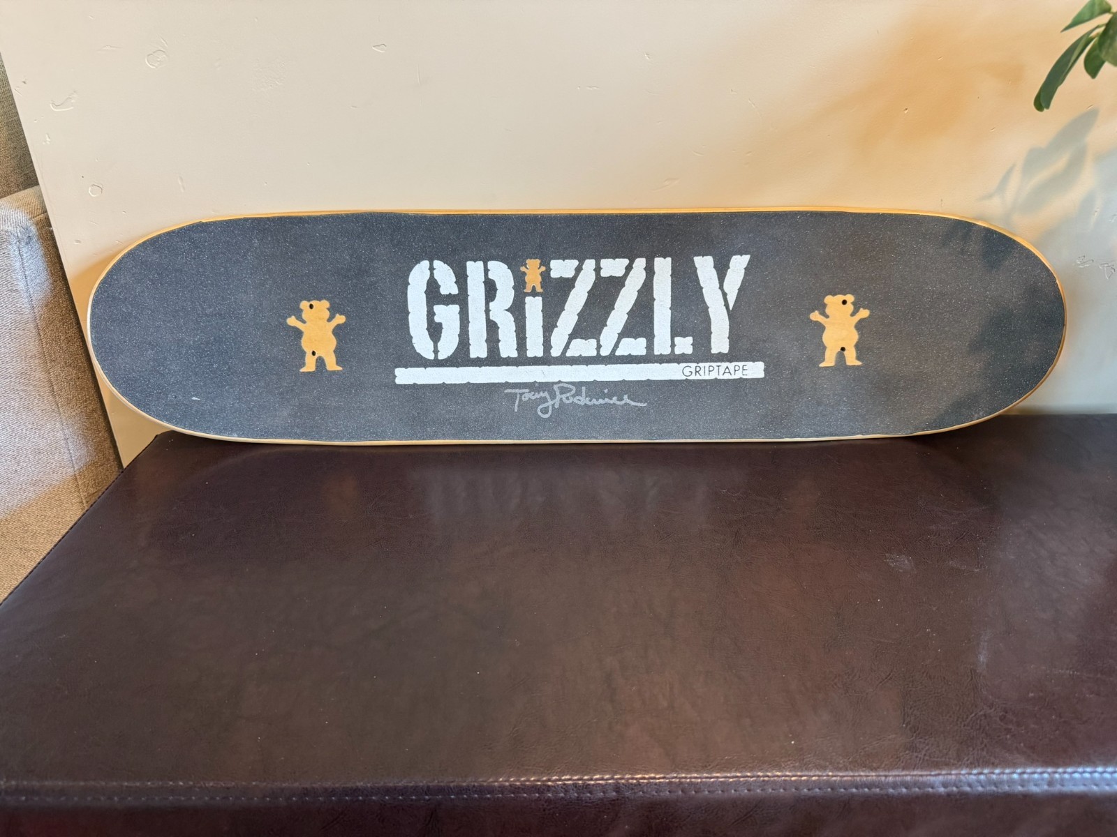 Torey Pudwill Signed Grizzly Griptape Skateboard Deck Autographed Promo Rare