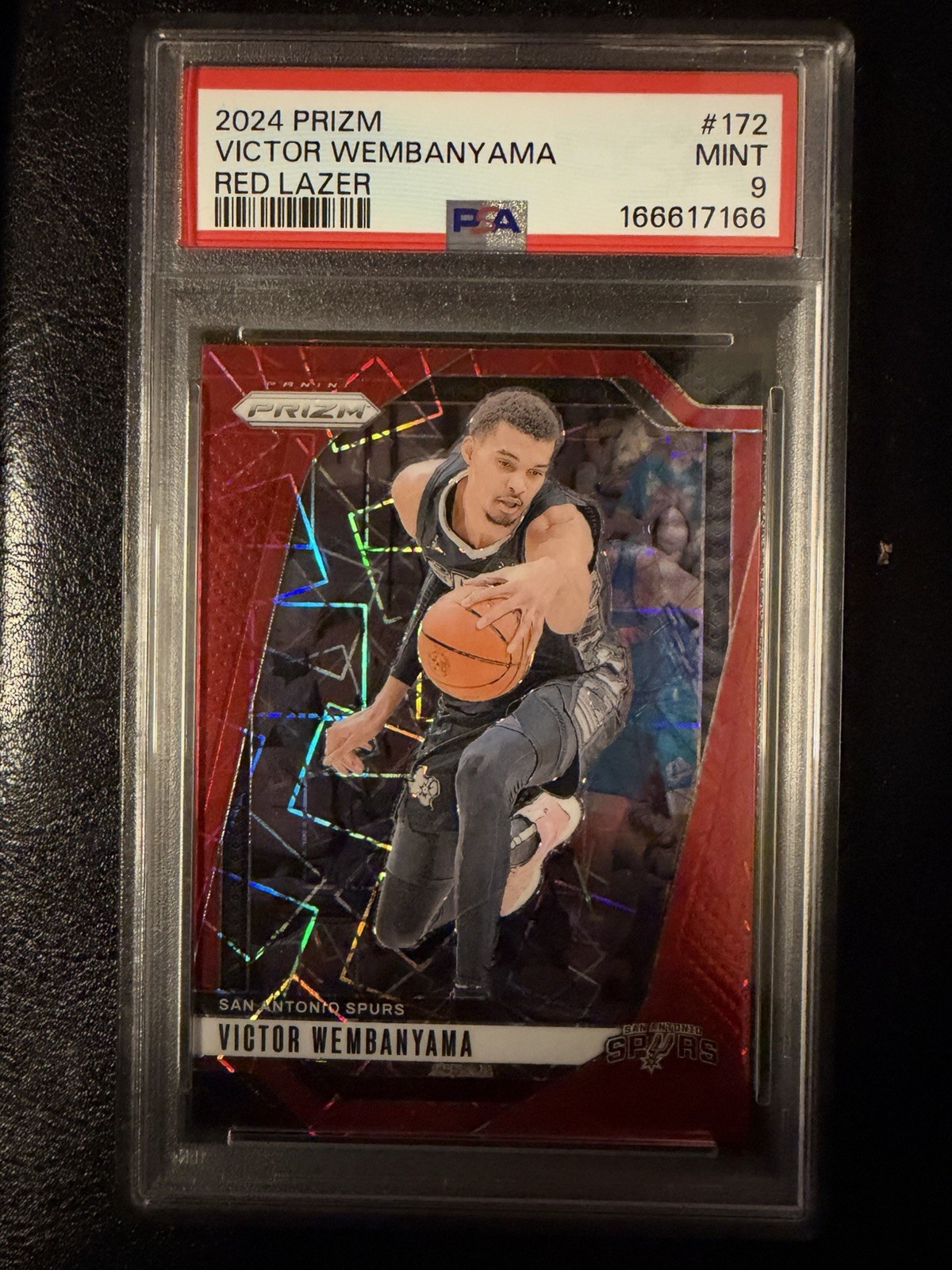 24-25 Panini Prizm Victor Wembanyama #172 Red Lazer Prizm, serial numbered 29/35 24-25 Panini Prizm Victor Wembanyama #172 Red Lazer Prizm, serial numbered 29/35
