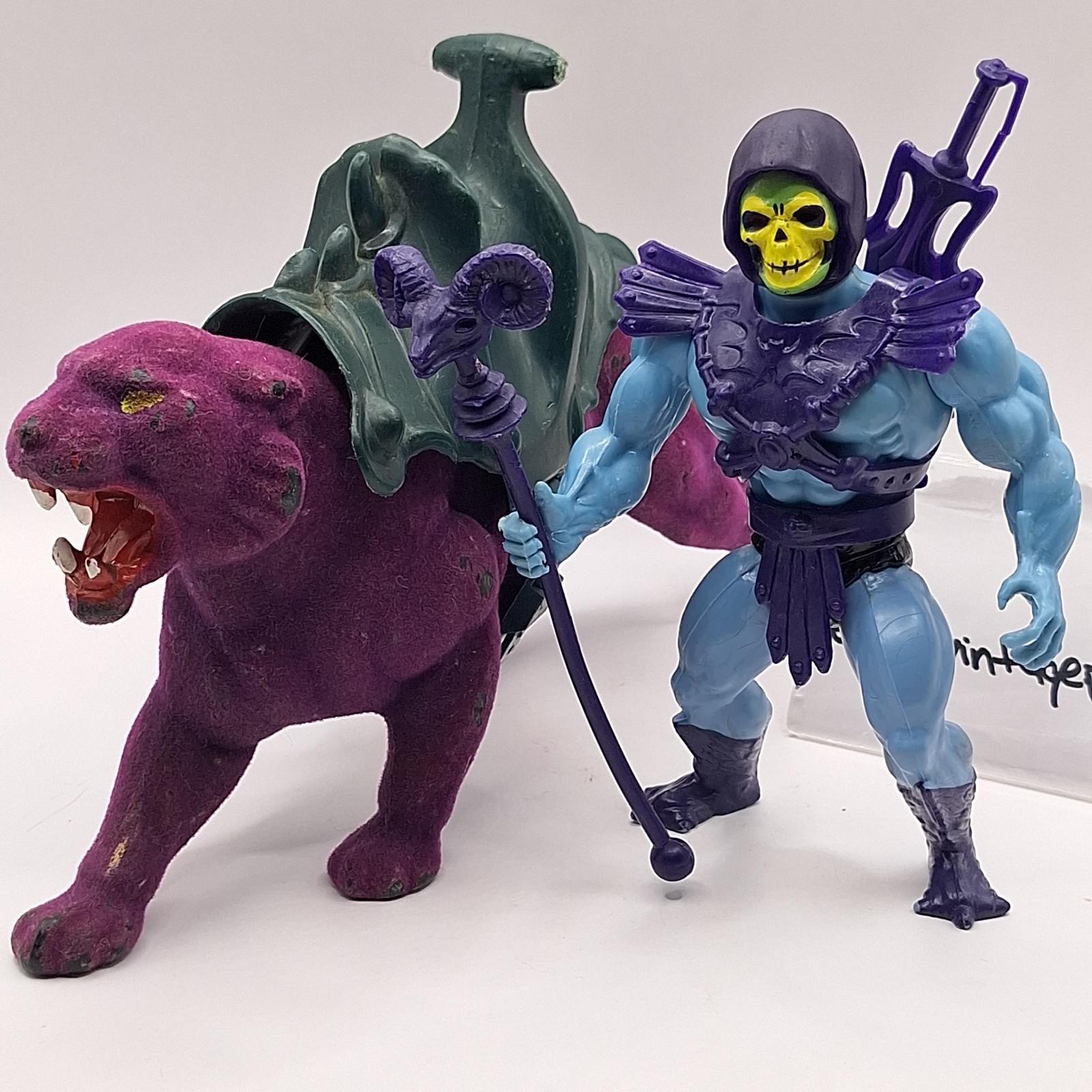 Vtg SKELETOR & PANTHOR Motu Masters Of The Universe He-Man Action Figures W-30