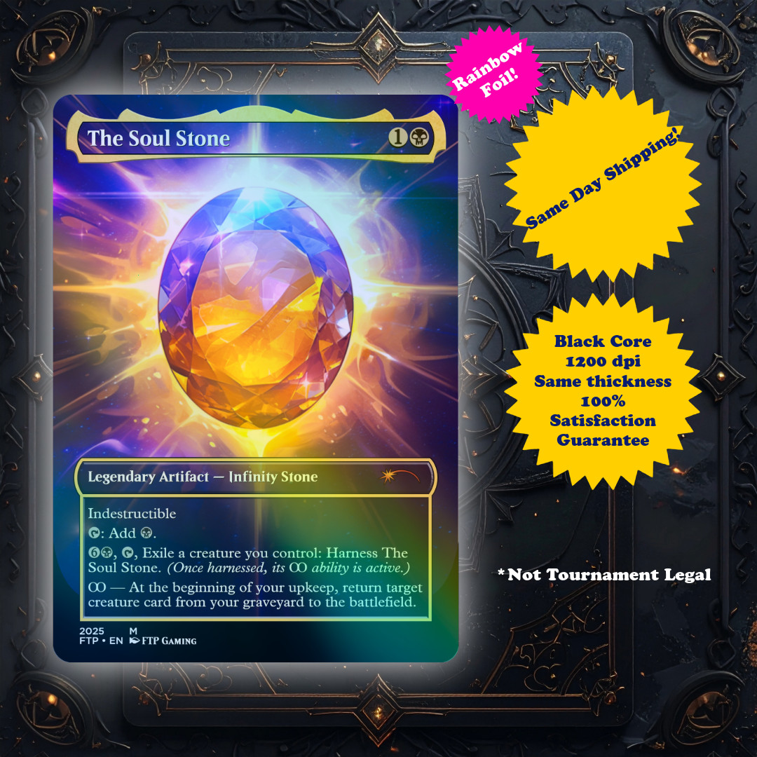 The Soul Stone - Foil High Quality Custom Art Playtest card for MTG - Commander