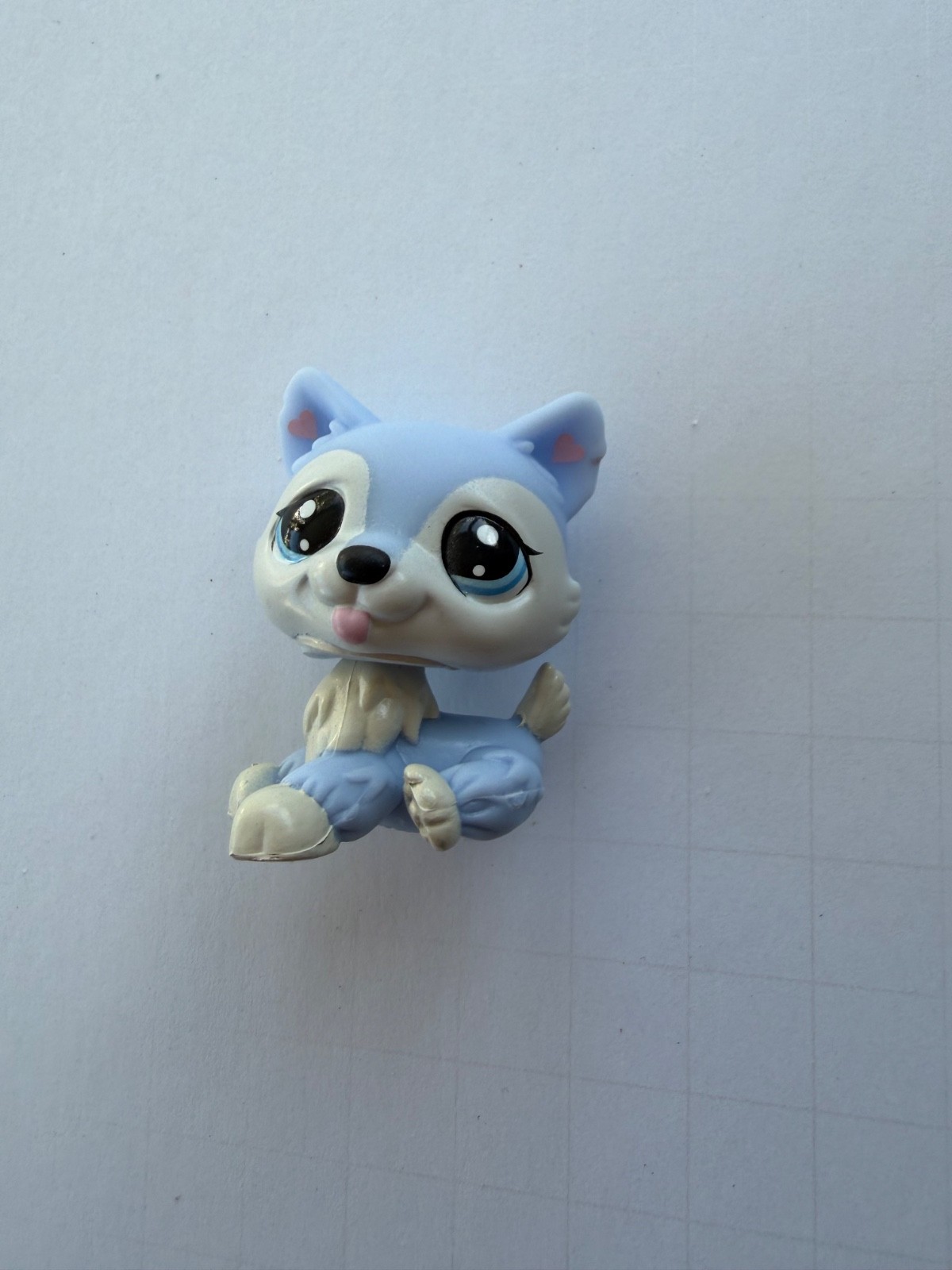 Littlest Pet Shop LPS Blue Husky Dog Genuine Hasbro #107