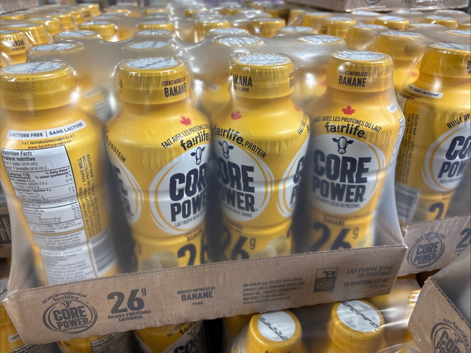 Fairlife Core Power 26g Protein Shake Banana 12 Pack 26 g Protein 🇨🇦 BB Apr 27