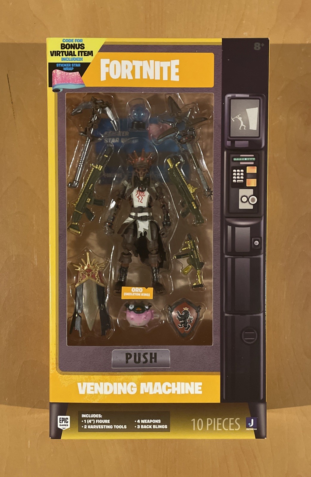 Fortnite Oro (Skeleton King) Vending Machine 4-Inch Figure w/Accessories NIB
