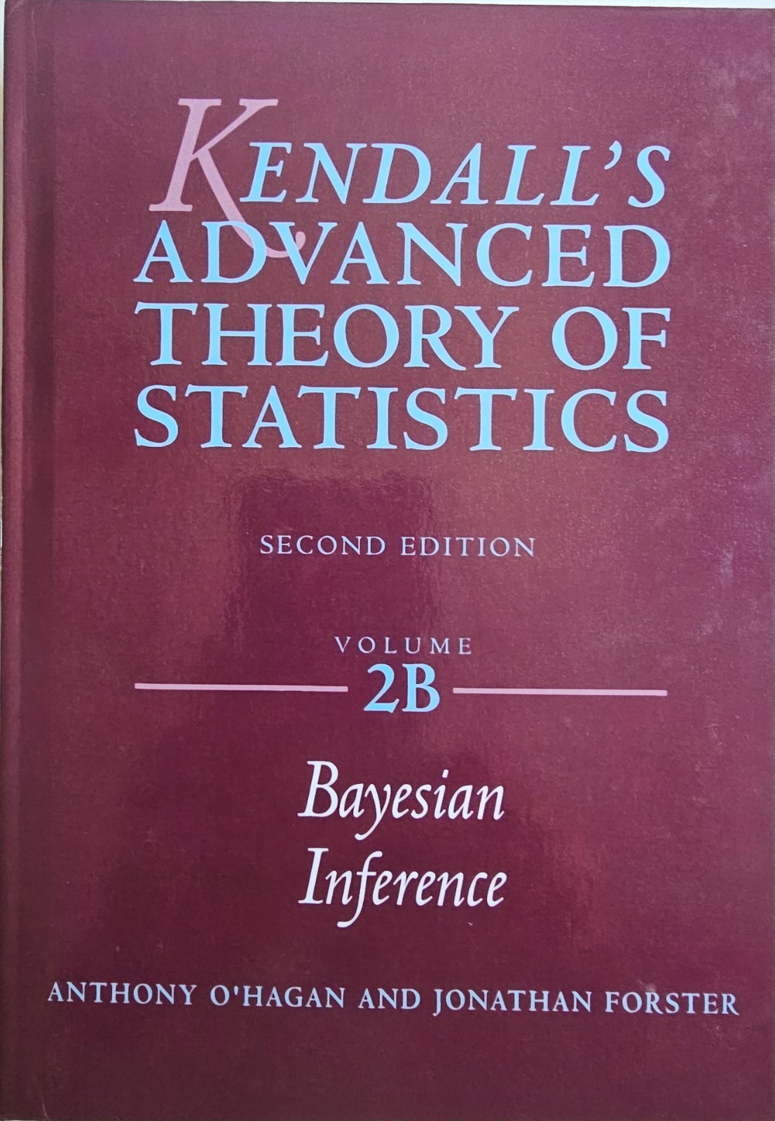 Kendall\'s Advanced Theory of Statistic 2B by Anthony O\'Hagan (2004, Hardcover) Kendall\'s Advanced Theory of Statistic 2B by Anthony O\'Hagan (2004, Hardcover)