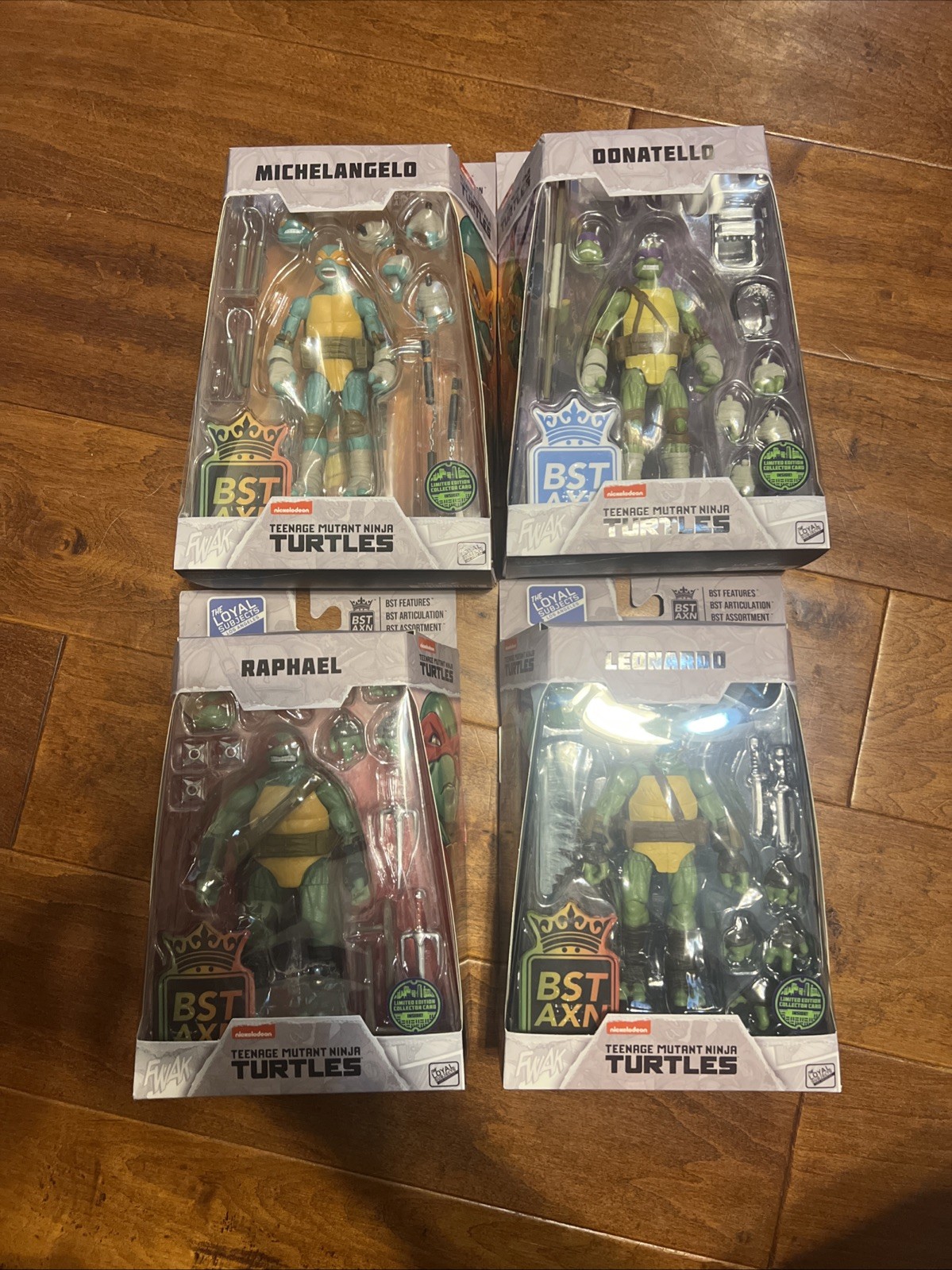The Loyal Subjects BST AXN-TMNT-Set Of 4 IDW Comic-Teenage Mutant Ninja Turtles