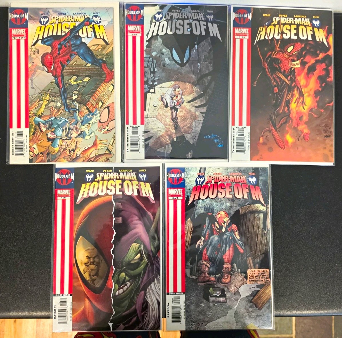Spider-Man House of M #1-5 Complete Limited Series Marvel 2005 Peter Parker