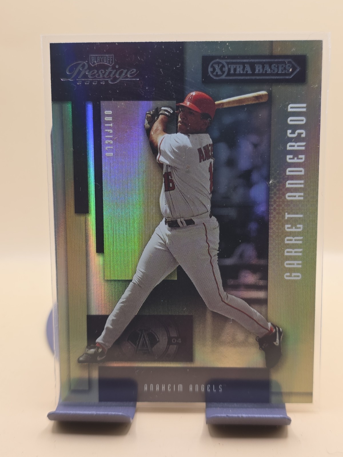 2004 Playoff Prestige #2 Garret Anderson Xtra Bases Purple #/150 Angels
