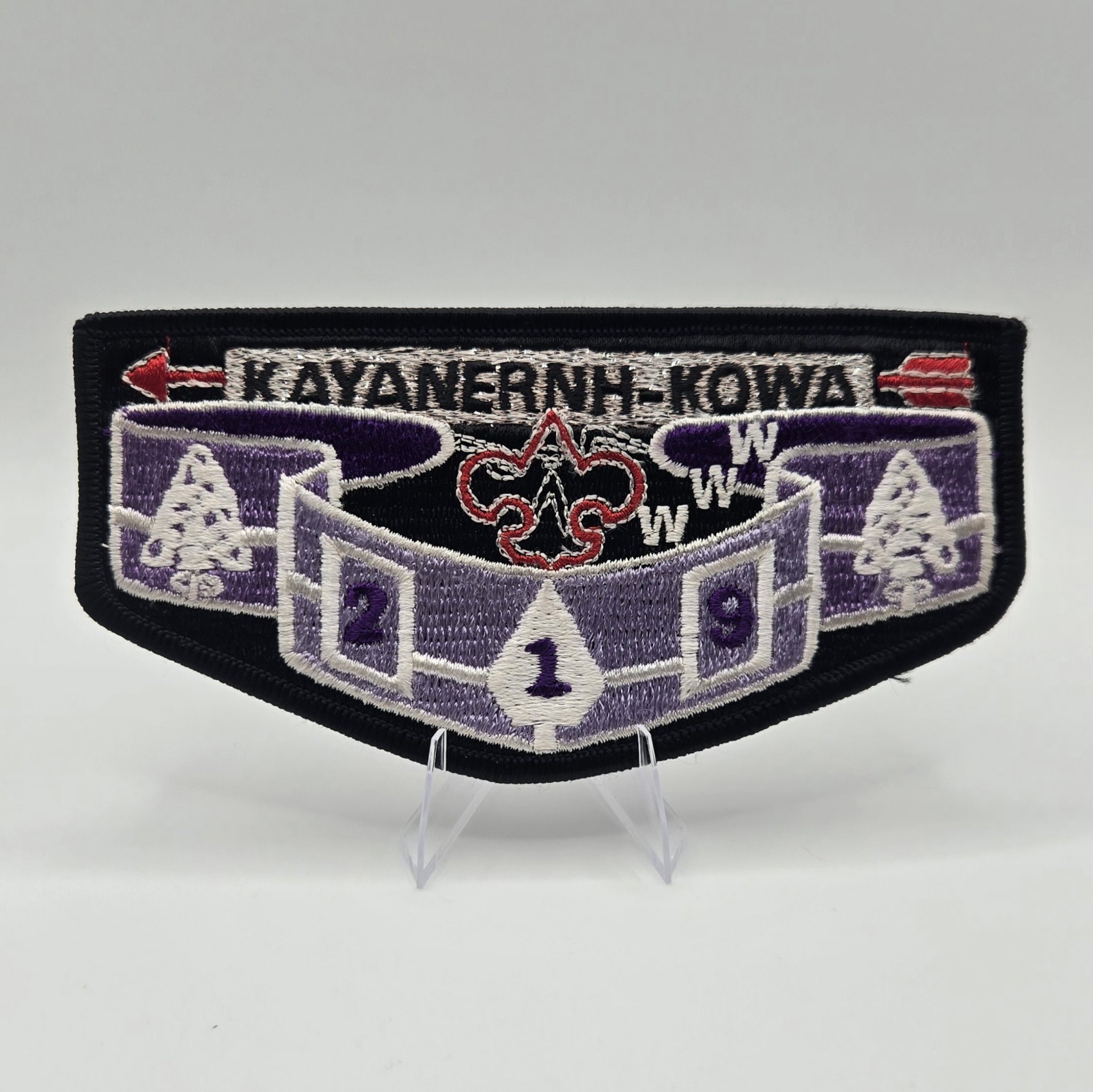 Kayanernh-Kowa OA Lodge 219 Hiawatha Seaway Council NY Flap Patch BLK Bdr