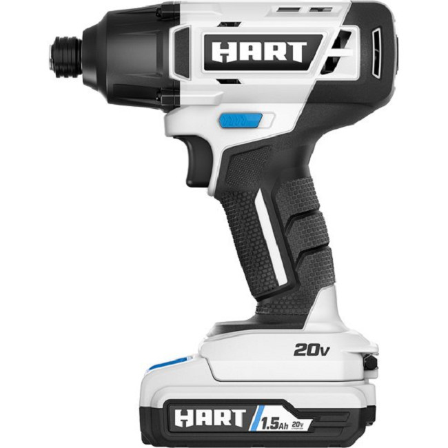 HART HPID02B 20-Volt Cordless Impact Driver Kit, (1) 1.5Ah Lithium-Ion Battery,
