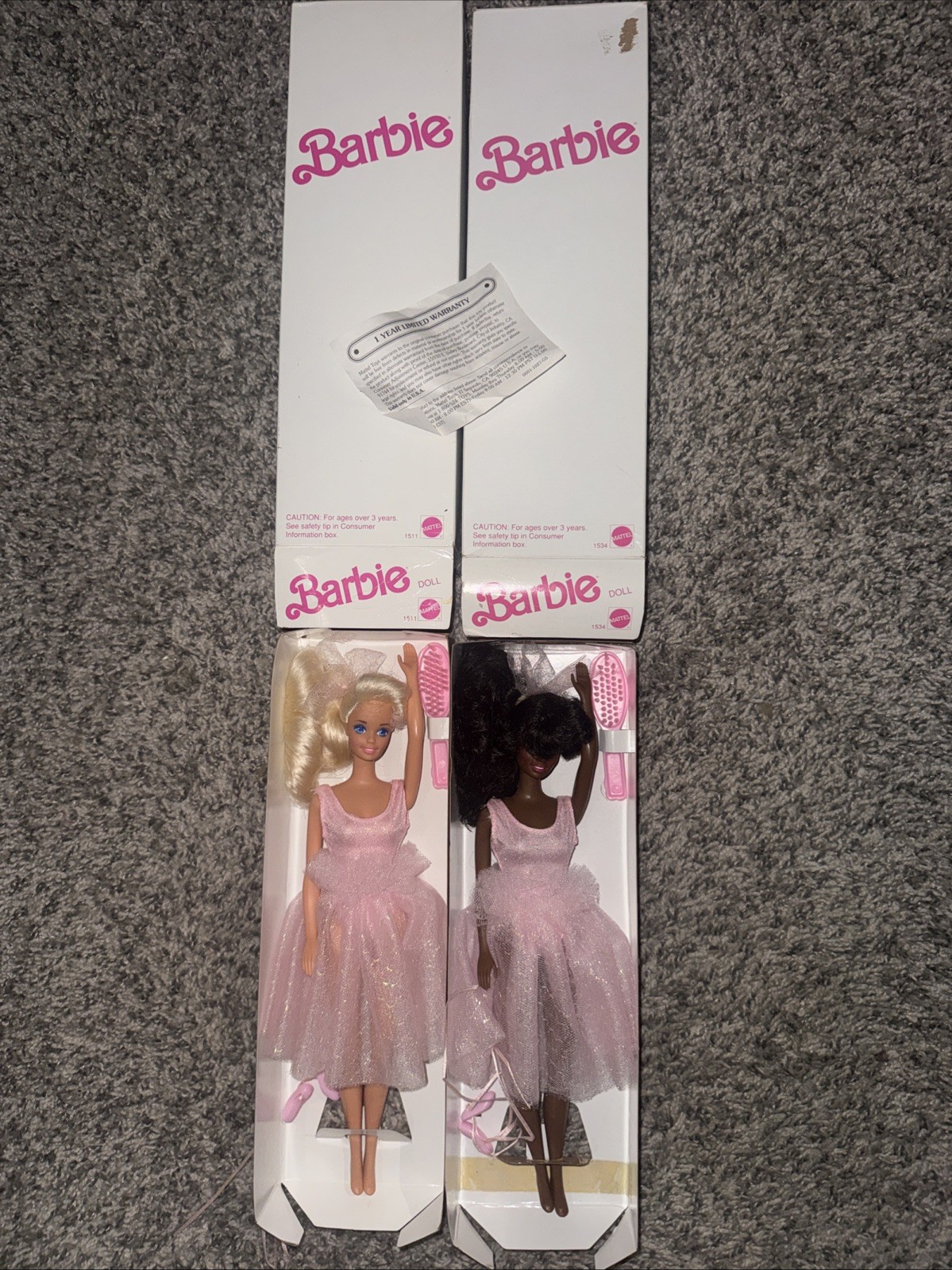 Barbie Mattel DecoPac 1990 1991 Lot Of 2 Rare new Barbies With Pink Outfit Barbie Mattel DecoPac 1990 1991 Lot Of 2 Rare new Barbies With Pink Outfit