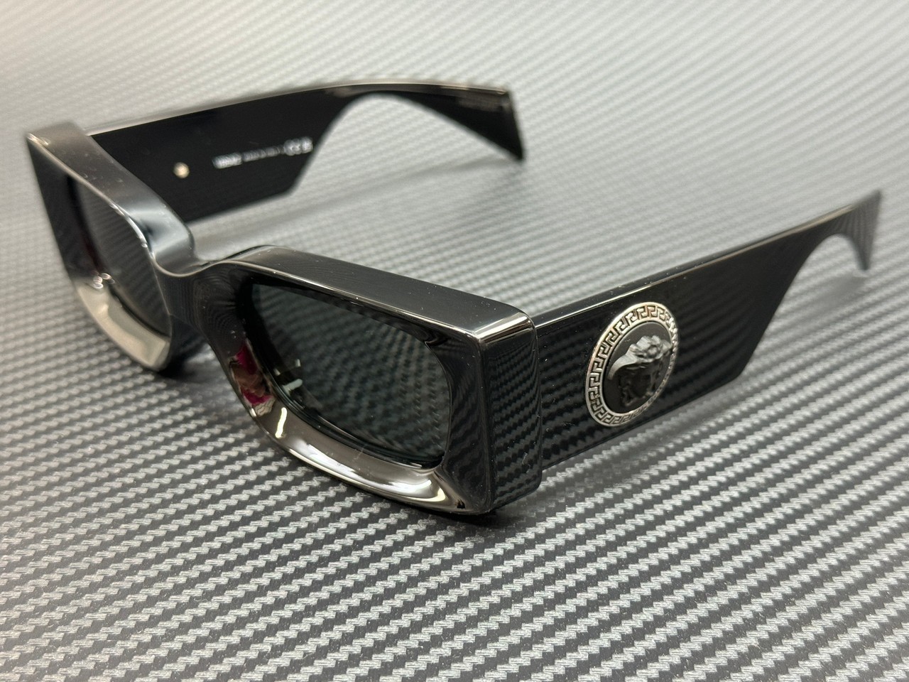 VERSACE VE4474U GB1 87 Black Grey Unisex 52 mm Sunglasses