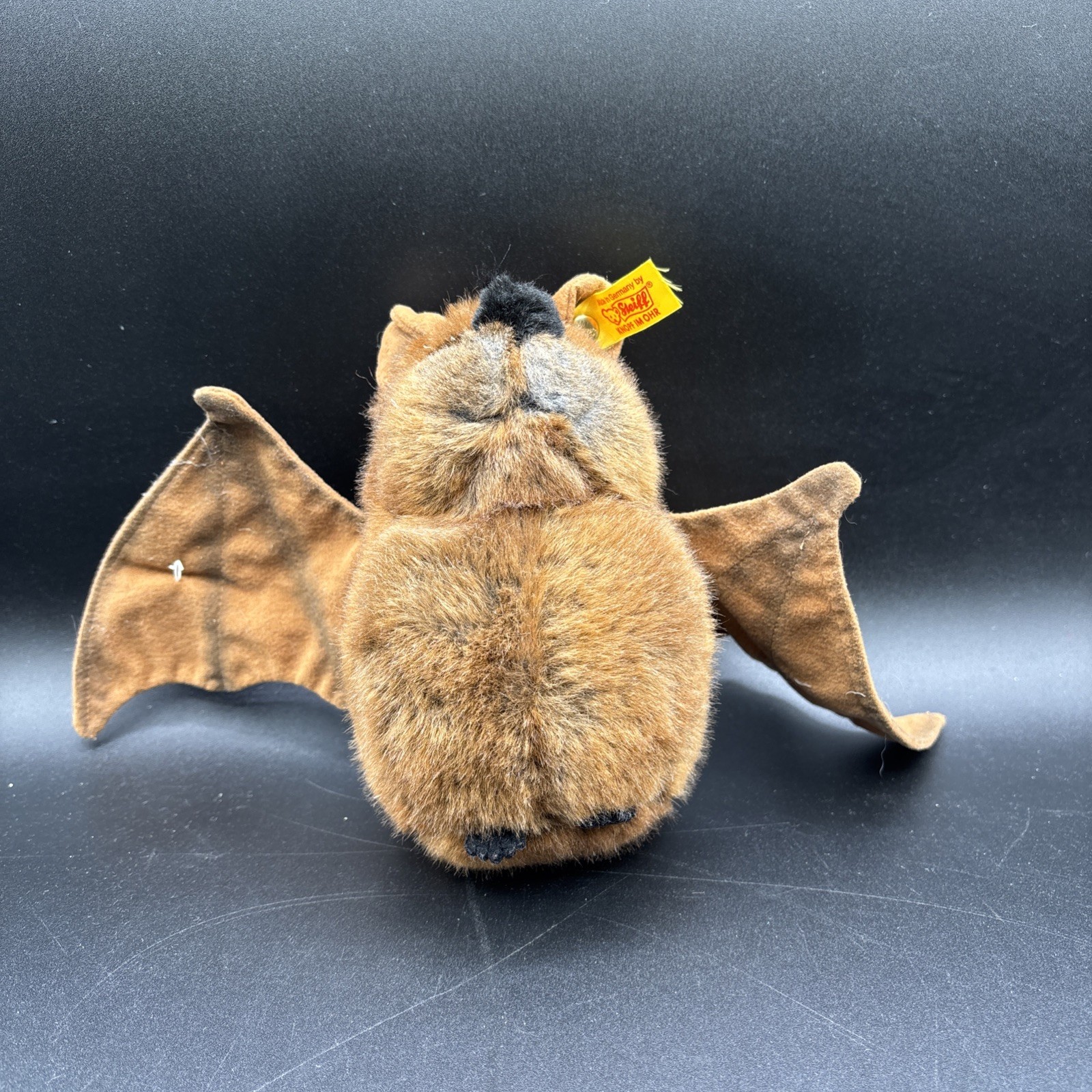 STEIFF 056710 Flaps Fiedermaus Brown Bat Plush w/Original Ear Tag Vintage