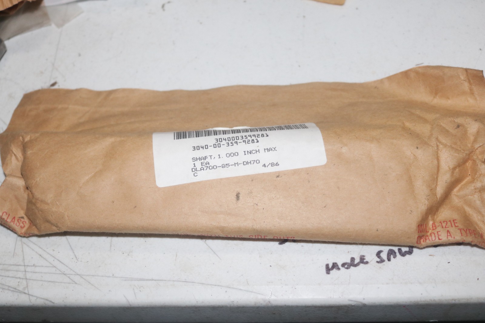NOS Crane pumps shaft P/N 5002 3040-00-359-9281 NOS Crane pumps shaft P/N 5002 3040-00-359-9281