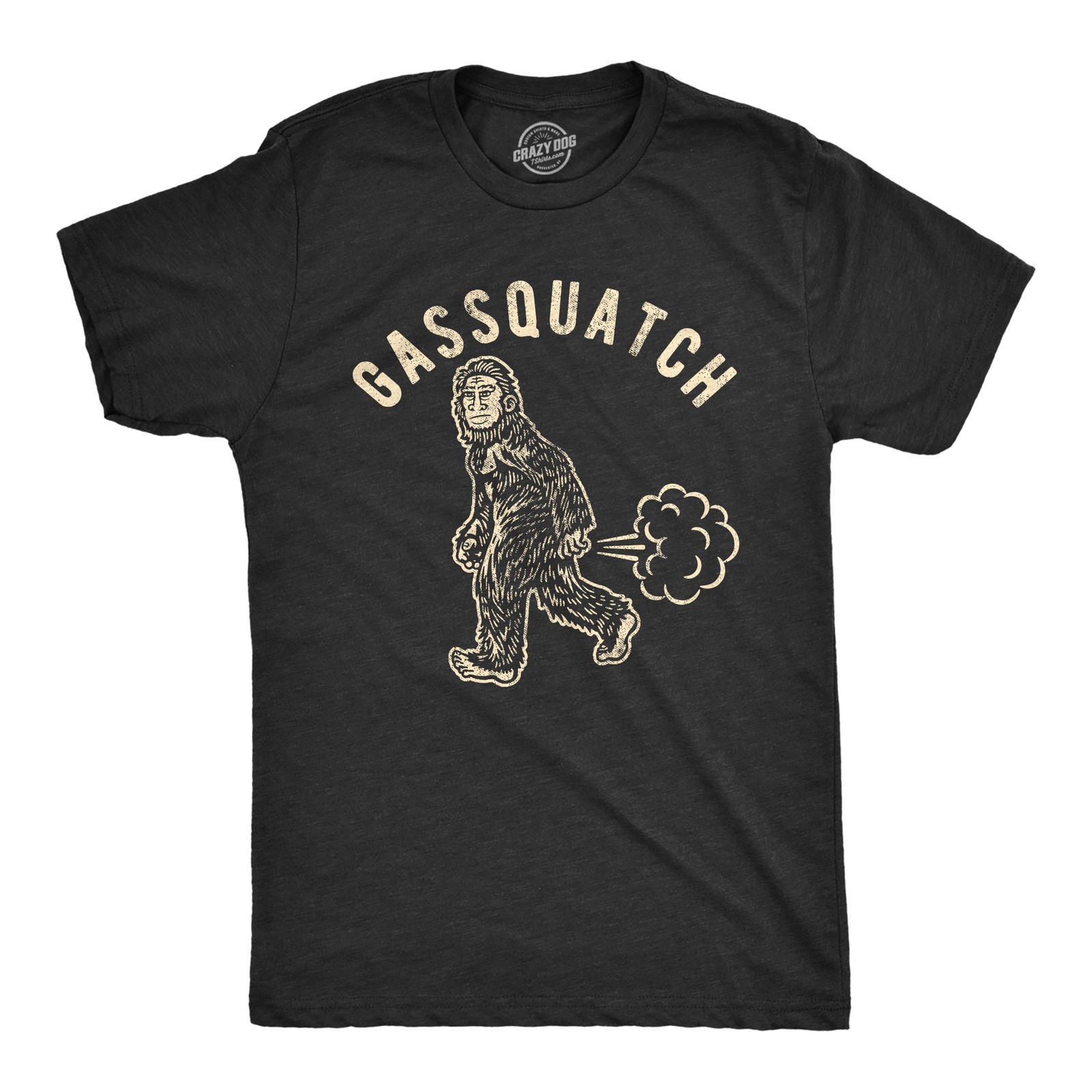 Mens Gassquatch T Shirt Funny Fart Sasquatch Bigfoot Sarcastic Graphic Tee