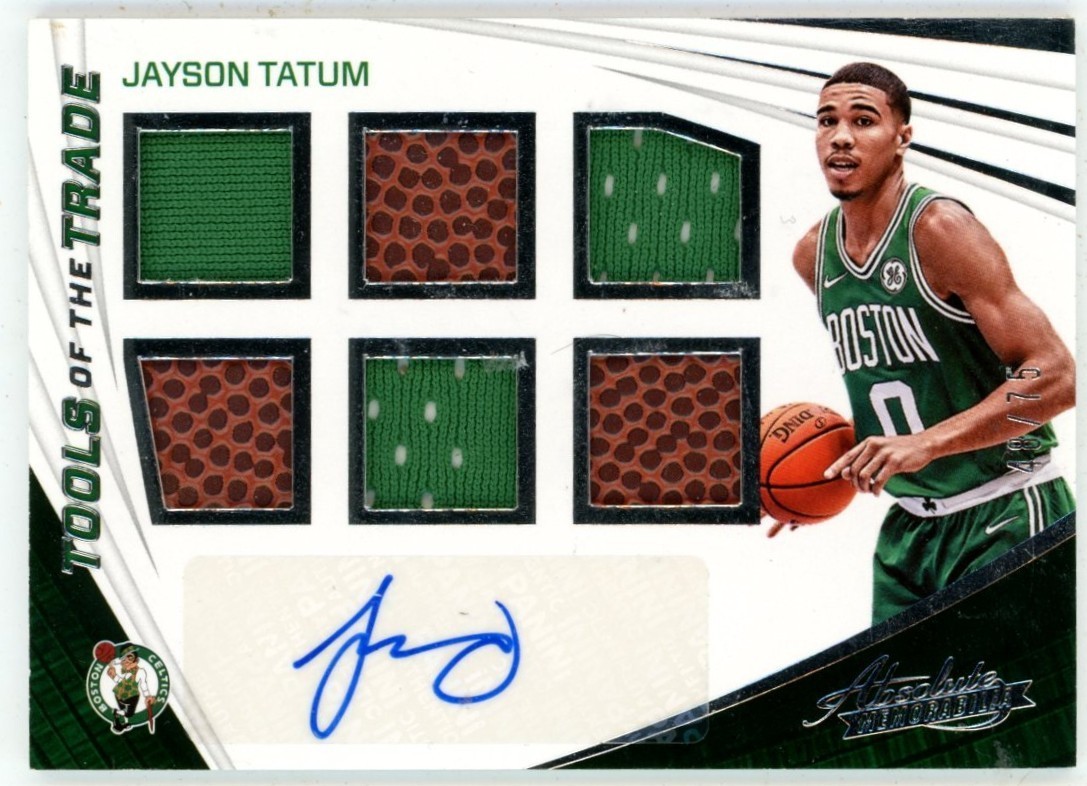 2016-17 Panini Absolute Jayson Tatum Tools of the Trade RPA RC Auto Patch /75