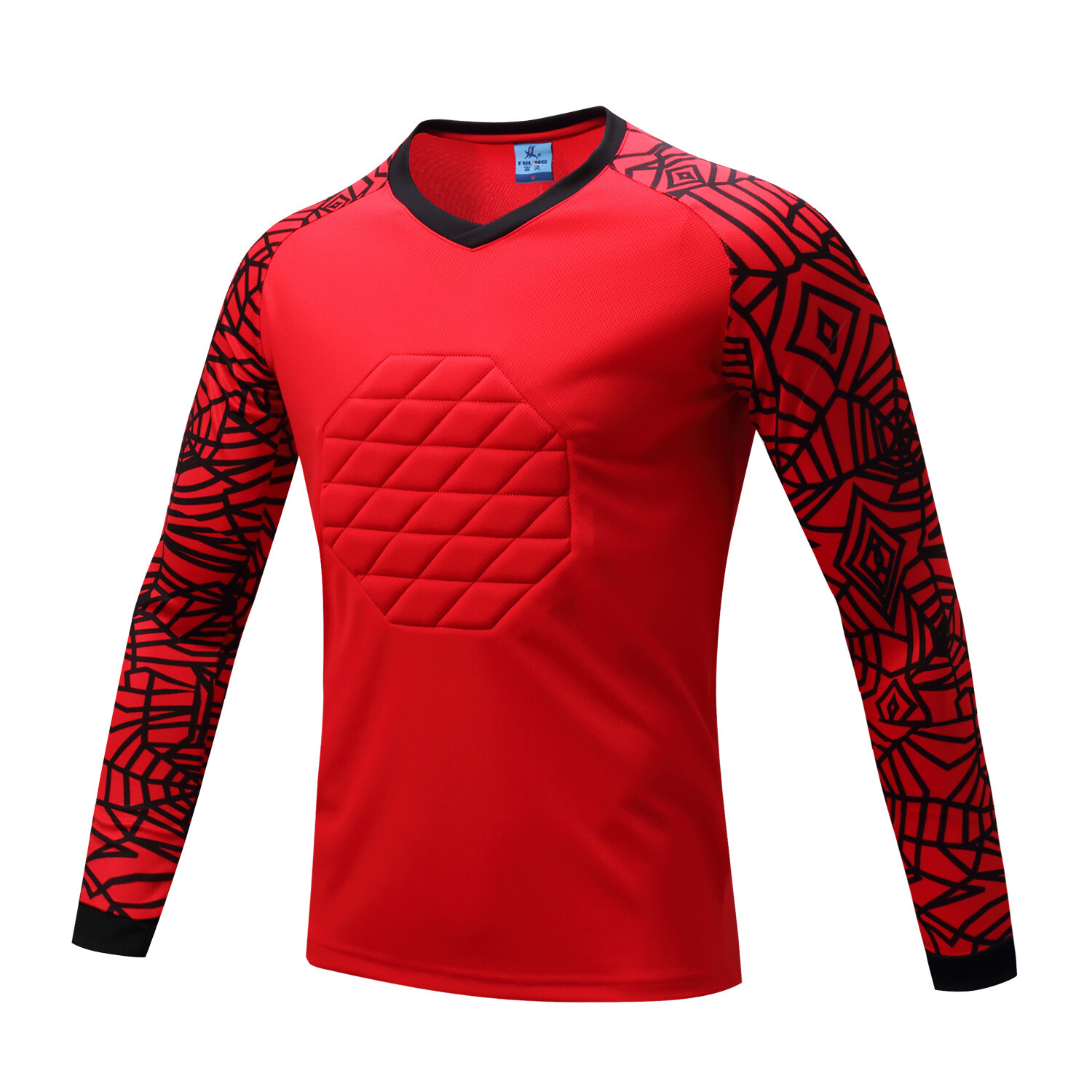 Men\'s Sport Soccer Football Goalkeeper Chest Padded Goalie Protective Jersey Top