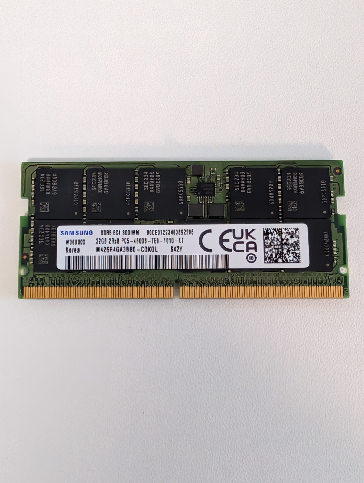 Samsung 32GB 1x32GB DDR5 4800 CL40 ECC SO-DIMM M426R4GA3BB0-CQKOL N08504-001