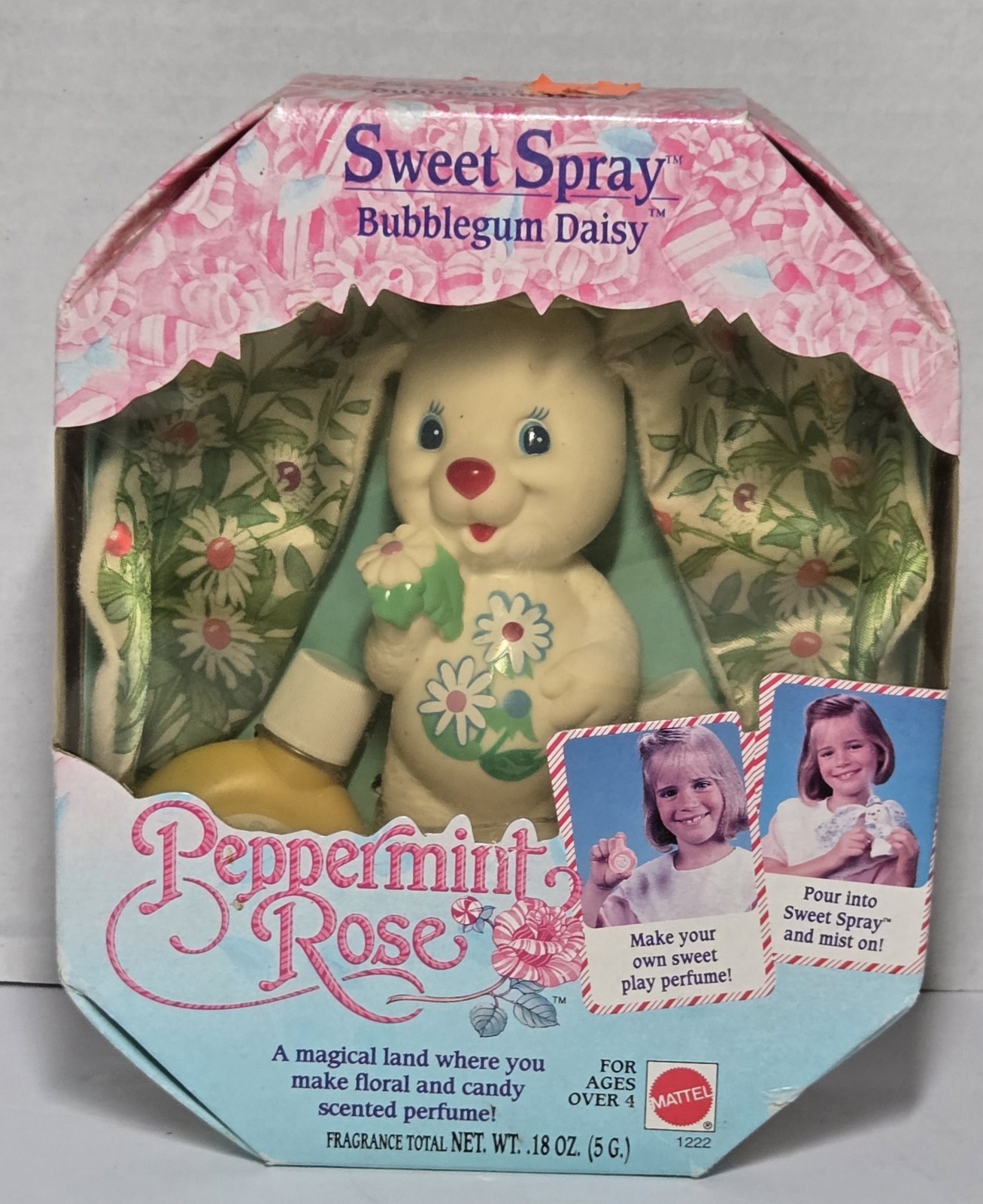 Vintage 1992 Mattel Peppermint Rose Bubblegum Daisy Bunny Sweet Spray NIB NRFB
