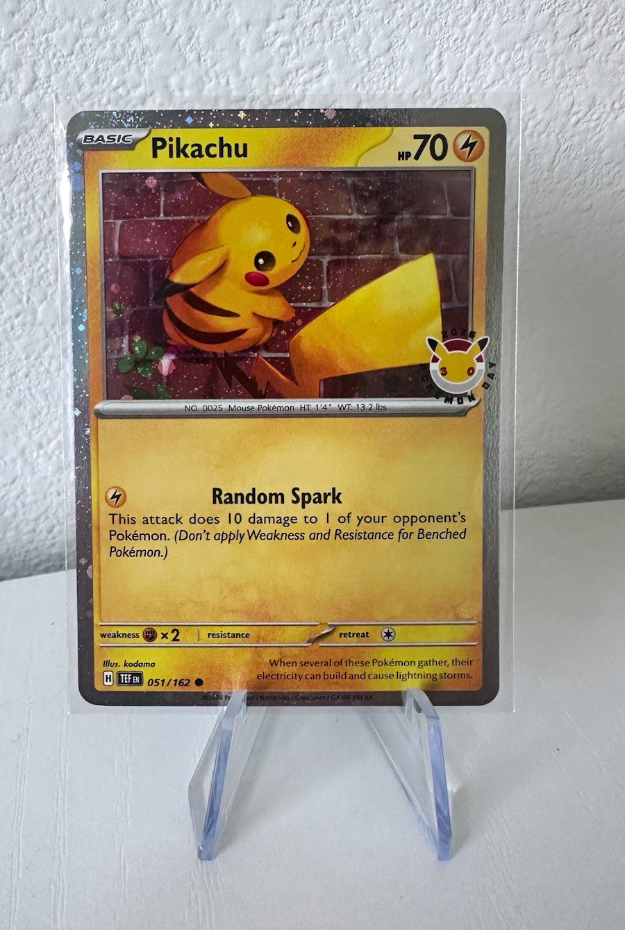 The Pokemon Company Pikachu Reverse Cosmos Holo 018/091 2026 Pokemon Day