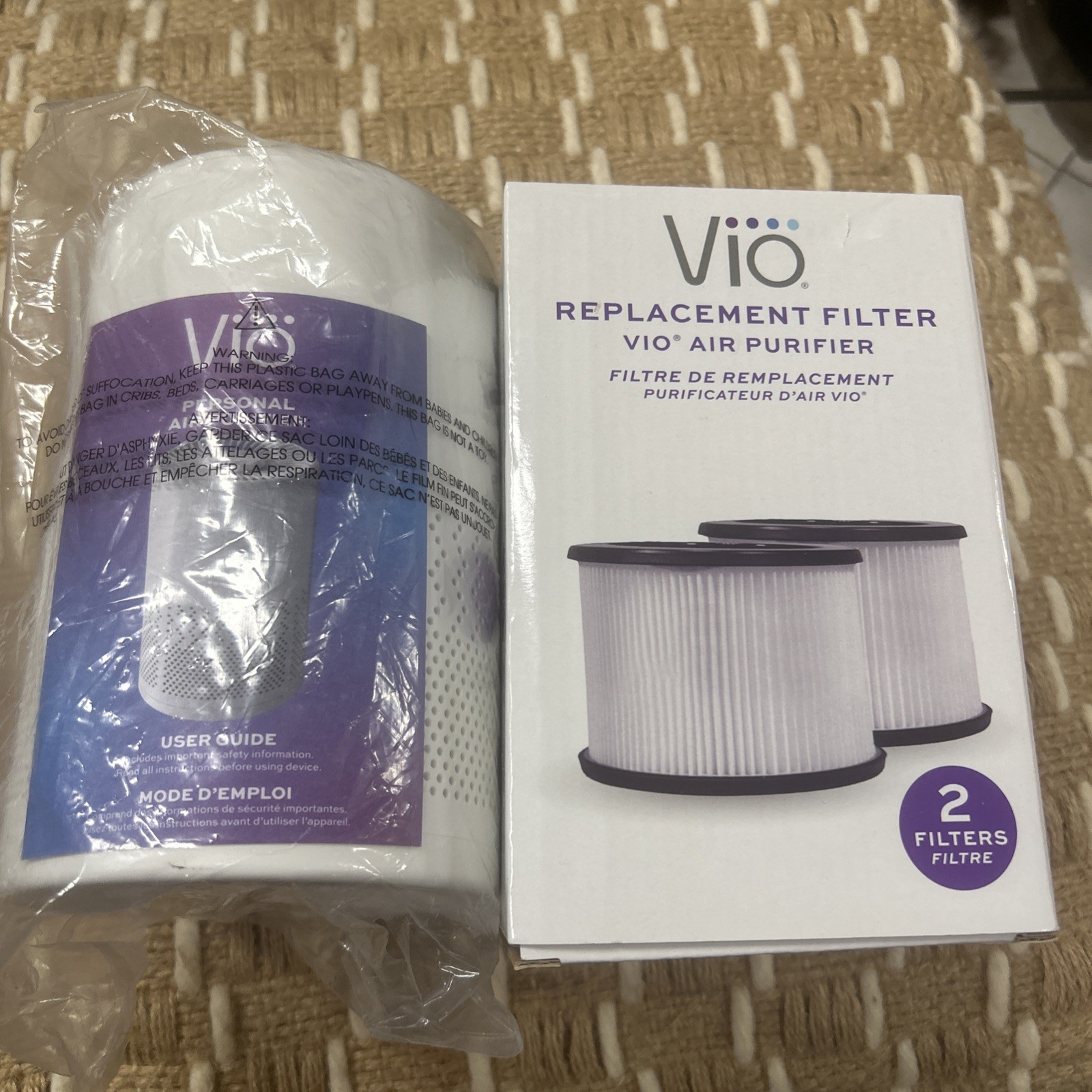 Vio Personal Quiet Portable Air Purifier w/Hepa MERV-13 Filter w2 filters (C1) 