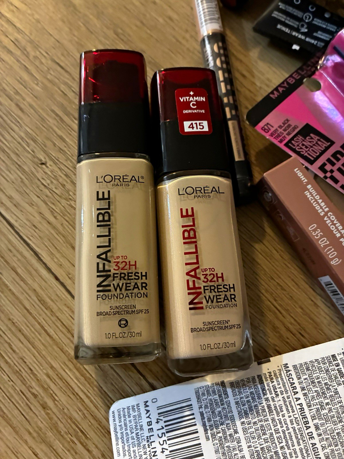 Assorted Mixed Makeup Lot L\'Oréal Infallible Fresh Wear + Maybelline