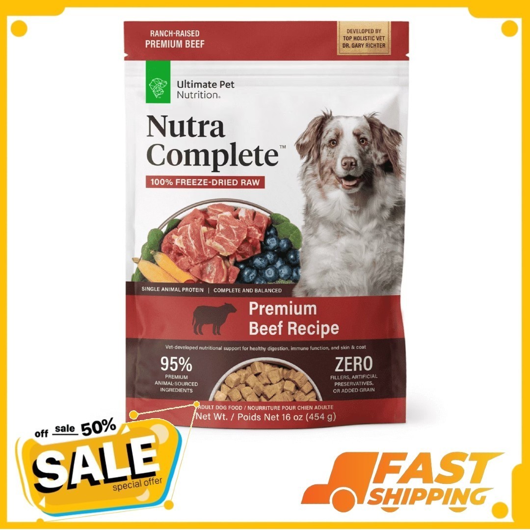 Ultimate Pet Nutrition Nutra Complete Premium Beef Freeze-Dried Raw Dog Food Ultimate Pet Nutrition Nutra Complete Premium Beef Freeze-Dried Raw Dog Food