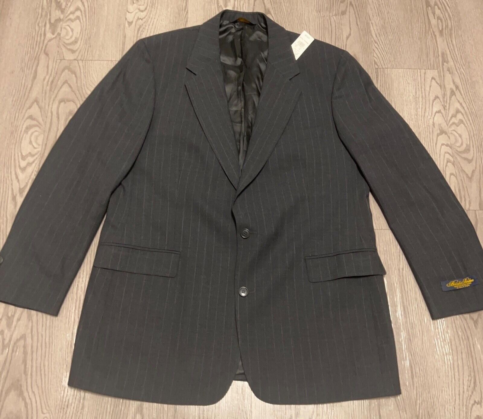 NWT Brooks Brother Wool Sports Coat 44 Long Mens Gray Windowpane NWT Brooks Brother Wool Sports Coat 44 Long Mens Gray Windowpane