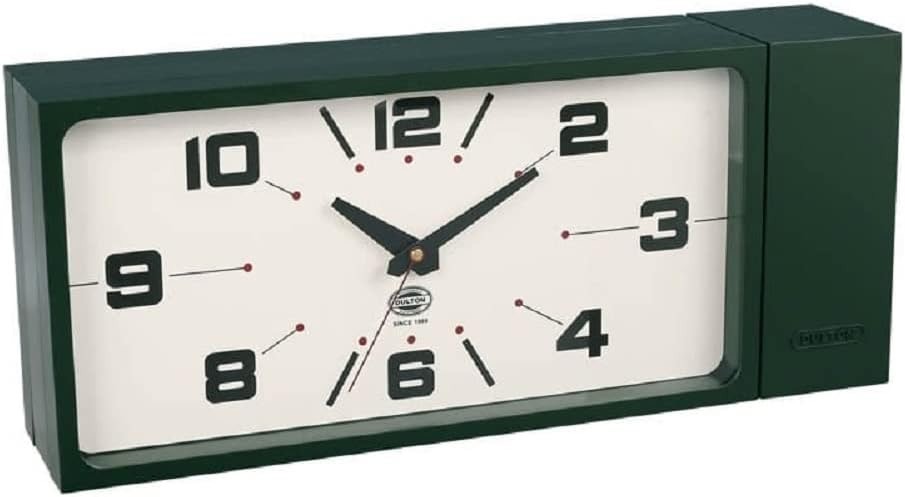 1-Day Ship DULTON Double Face Wall Clock Green Rectangle H21-0362DGN Silent
