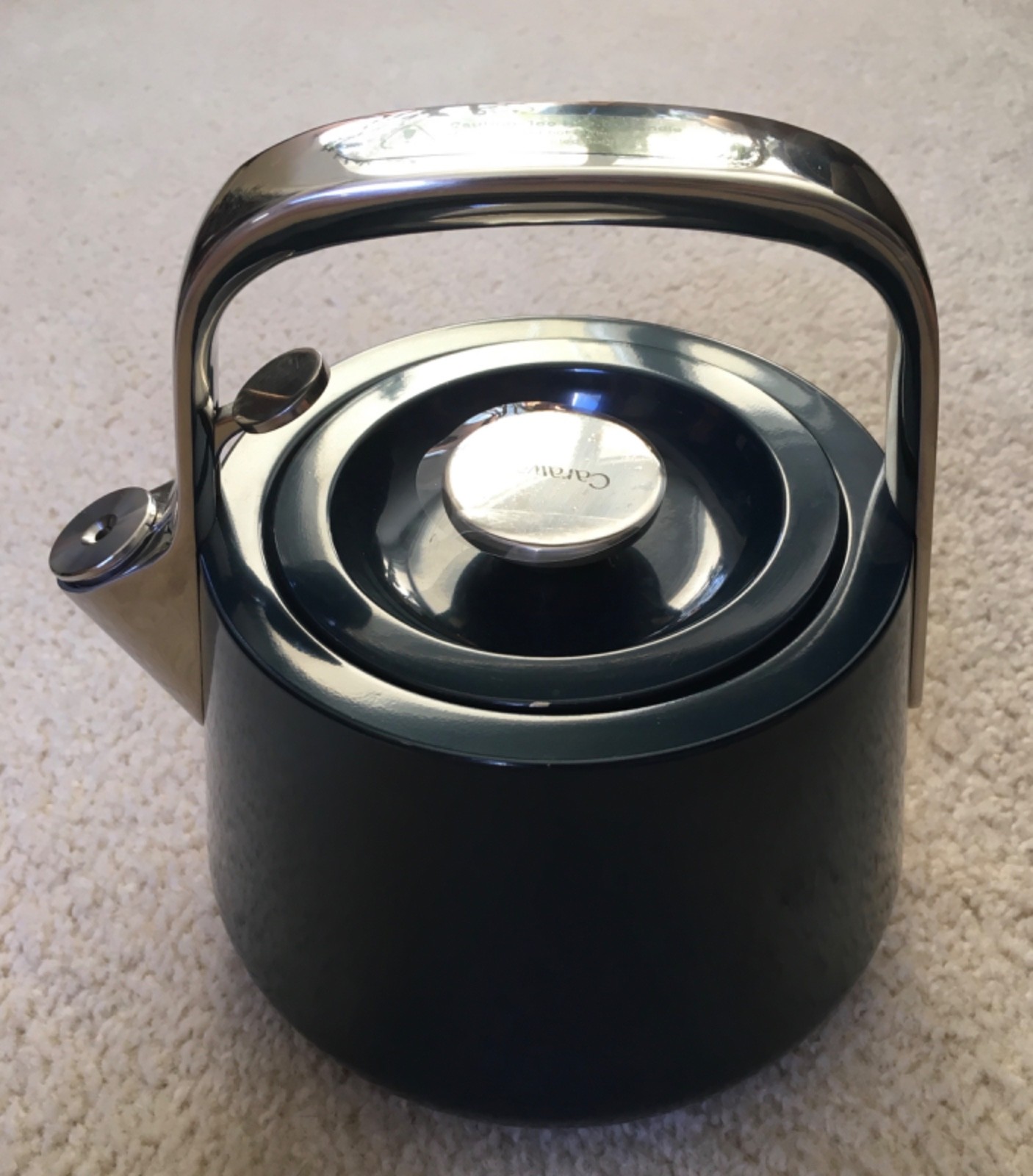 Caraway 2 QT Whistling Tea Kettle Stainless Steel Navy Blue no box Caraway 2 QT Whistling Tea Kettle Stainless Steel Navy Blue no box