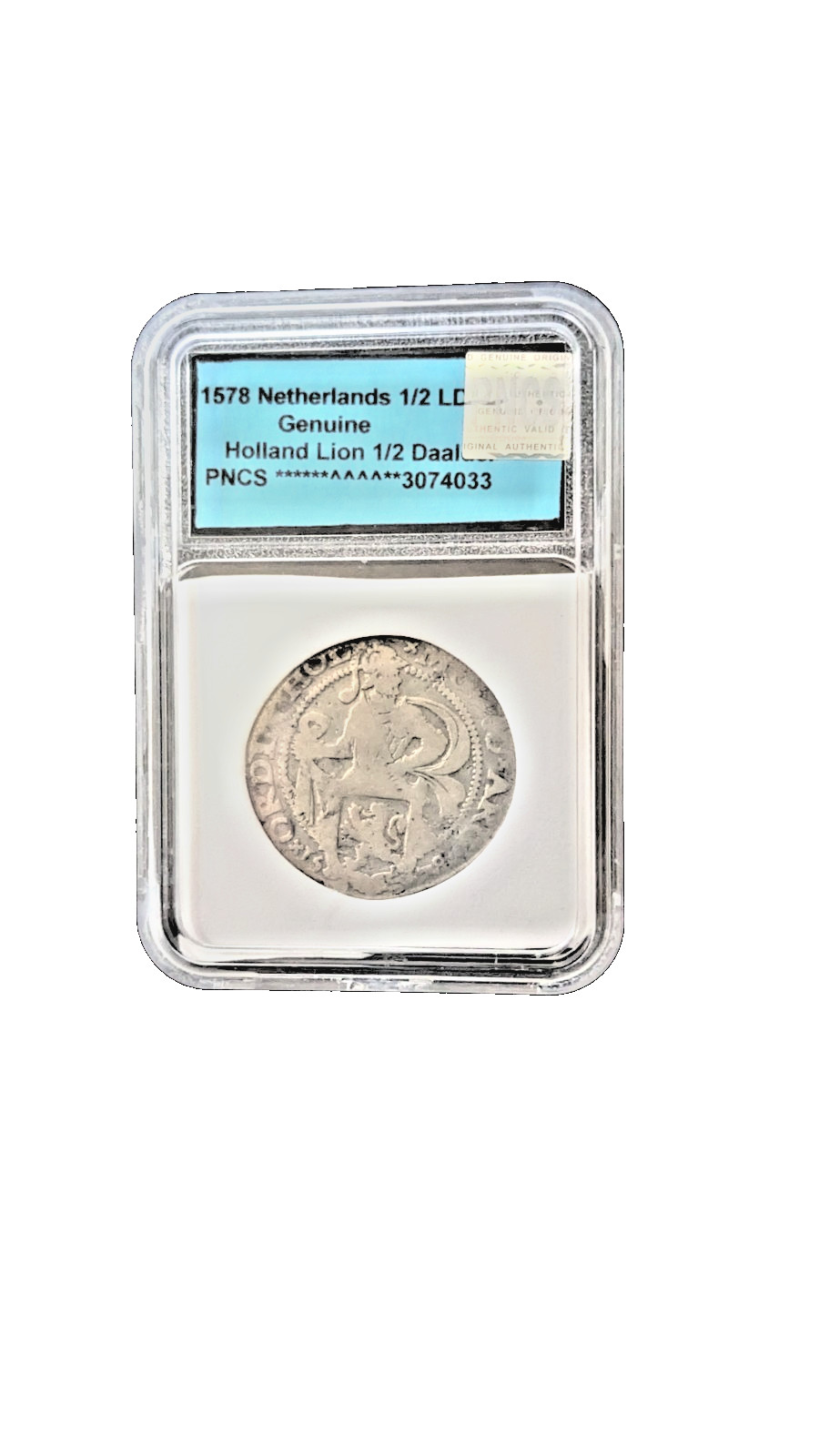 1578 Holland Lion ½ Daalder – Rare Dutch Silver Trade Coin – Historic Leeuwendaa