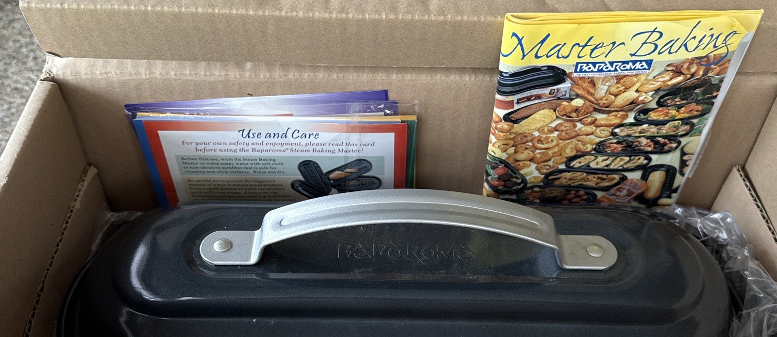 Baparoma 3-Piece Steam Baking Master Artisan French Bread Pan Set- NEVER USED Baparoma 3-Piece Steam Baking Master Artisan French Bread Pan Set- NEVER USED