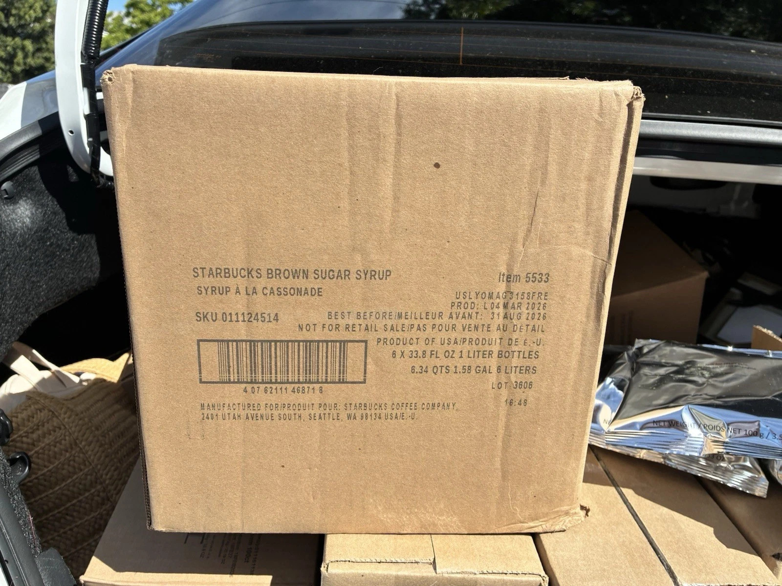 Starbucks Brown Sugar Syrup 1L Bottle - BB 2026 X6 Whole Case Starbucks Brown Sugar Syrup 1L Bottle - BB 2026 X6 Whole Case