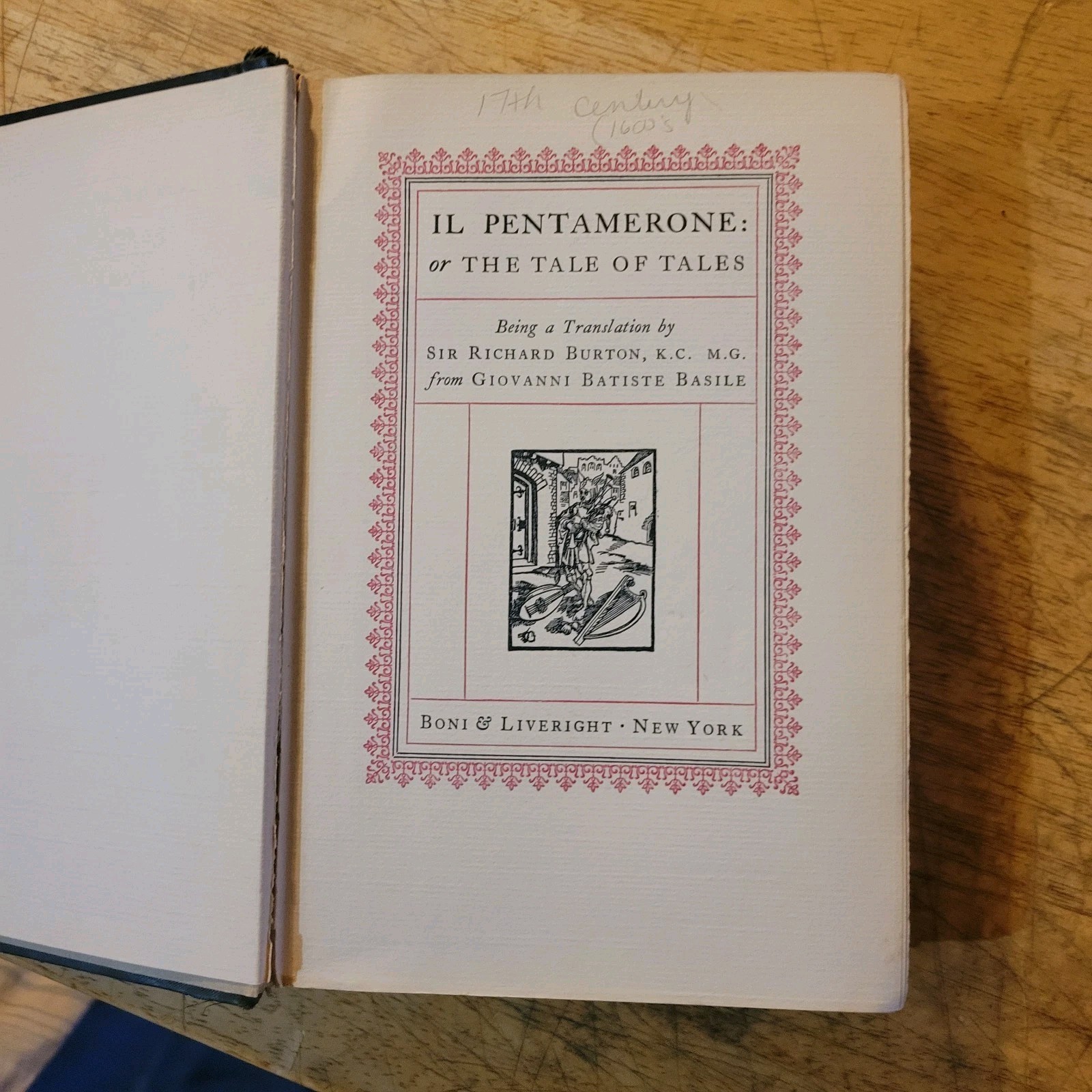 1927 1st Ed. In U.S. IL Pentamerone: Or The Tale Of Tales Boni & Liverwright NY