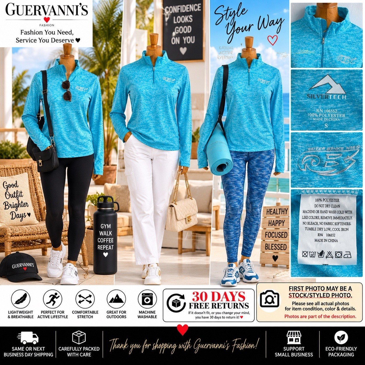 Silver Bait Men’s L 1/4 Zip Mock Neck Long Slv Turquoise Camo Fishing Shirt GYM Silver Bait Men’s L 1/4 Zip Mock Neck Long Slv Turquoise Camo Fishing Shirt GYM