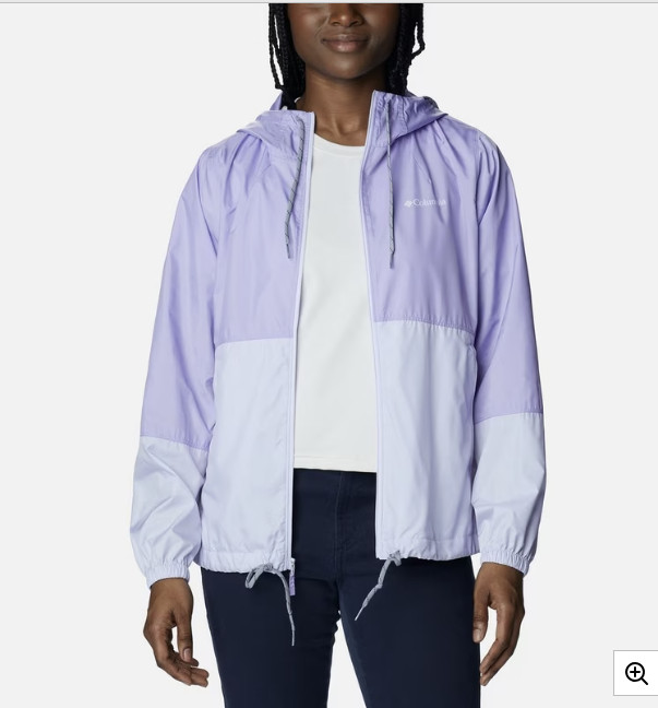 Columbia Women’s Flash Forward Windbreaker Jacket Lavender Purple Medium M