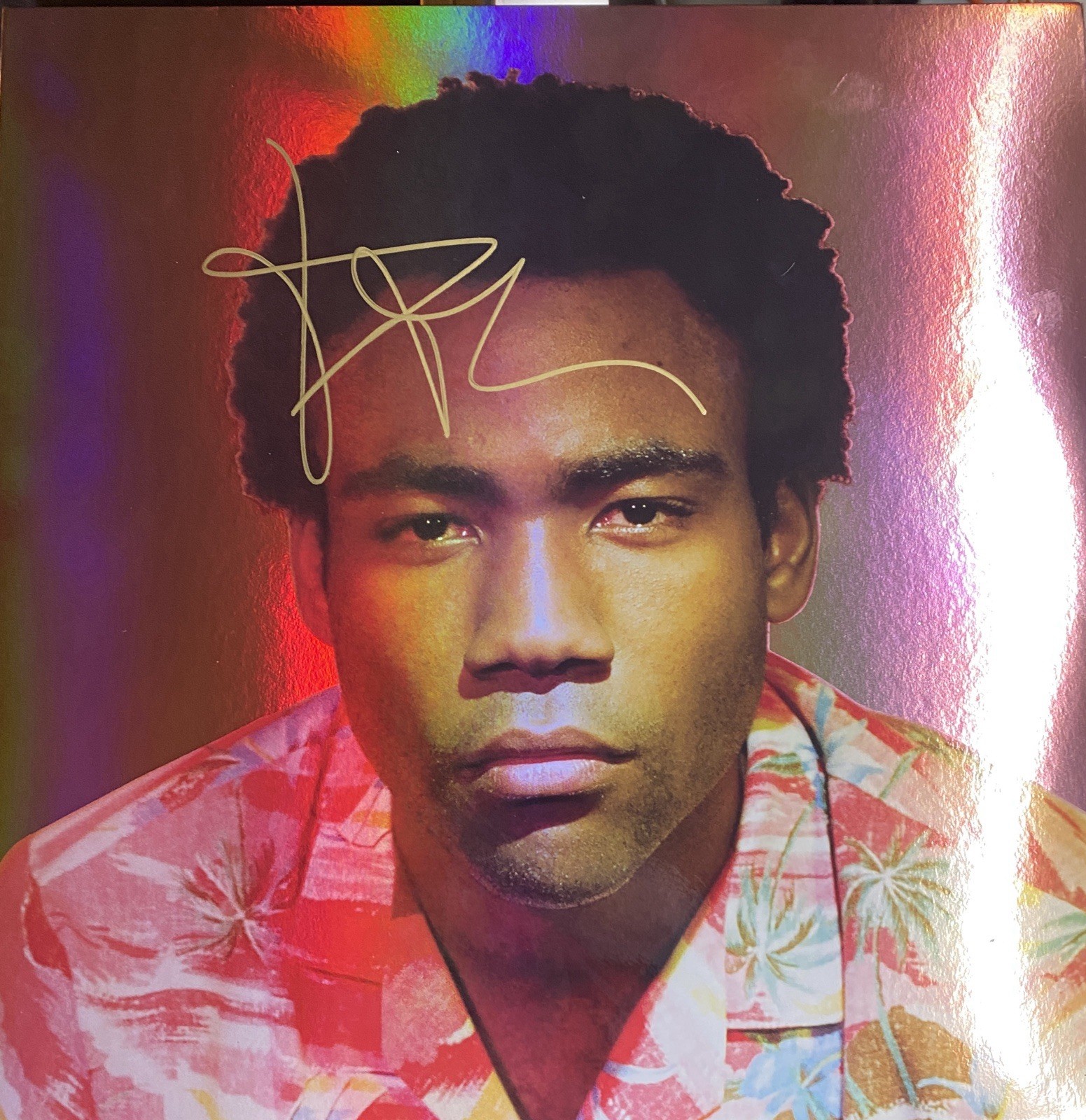 Signed Childish Gambino Because The Internet Vinyl LP Record Album. Autographed Signed Childish Gambino Because The Internet Vinyl LP Record Album. Autographed