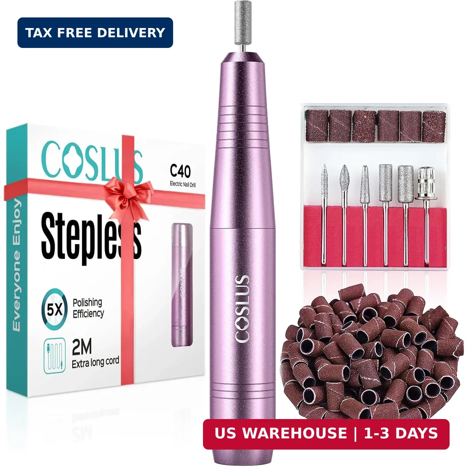 COSLUS C40 Electric Nail Drill Professional Manicure Pedicure Machine