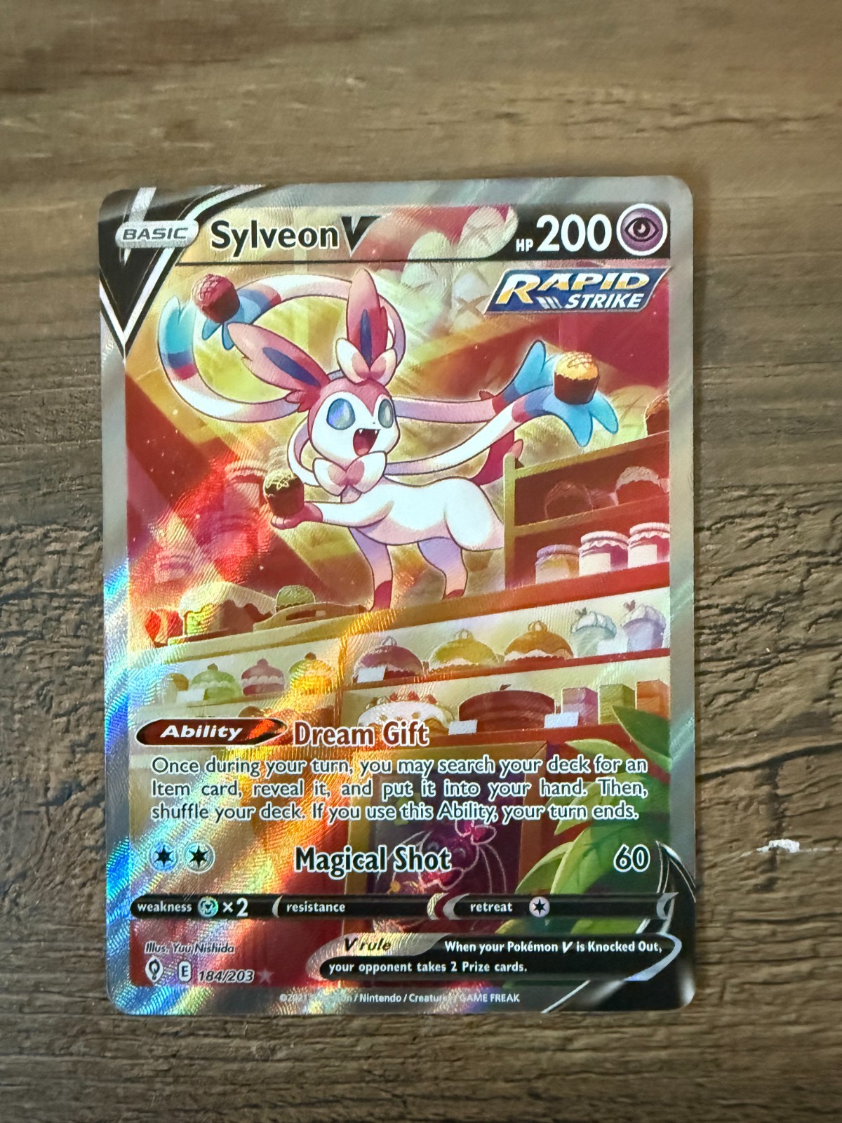 Sylveon V (Alternate Full Art) 184/203 SWSH07: Evolving Skies Holo Sylveon V (Alternate Full Art) 184/203 SWSH07: Evolving Skies Holo