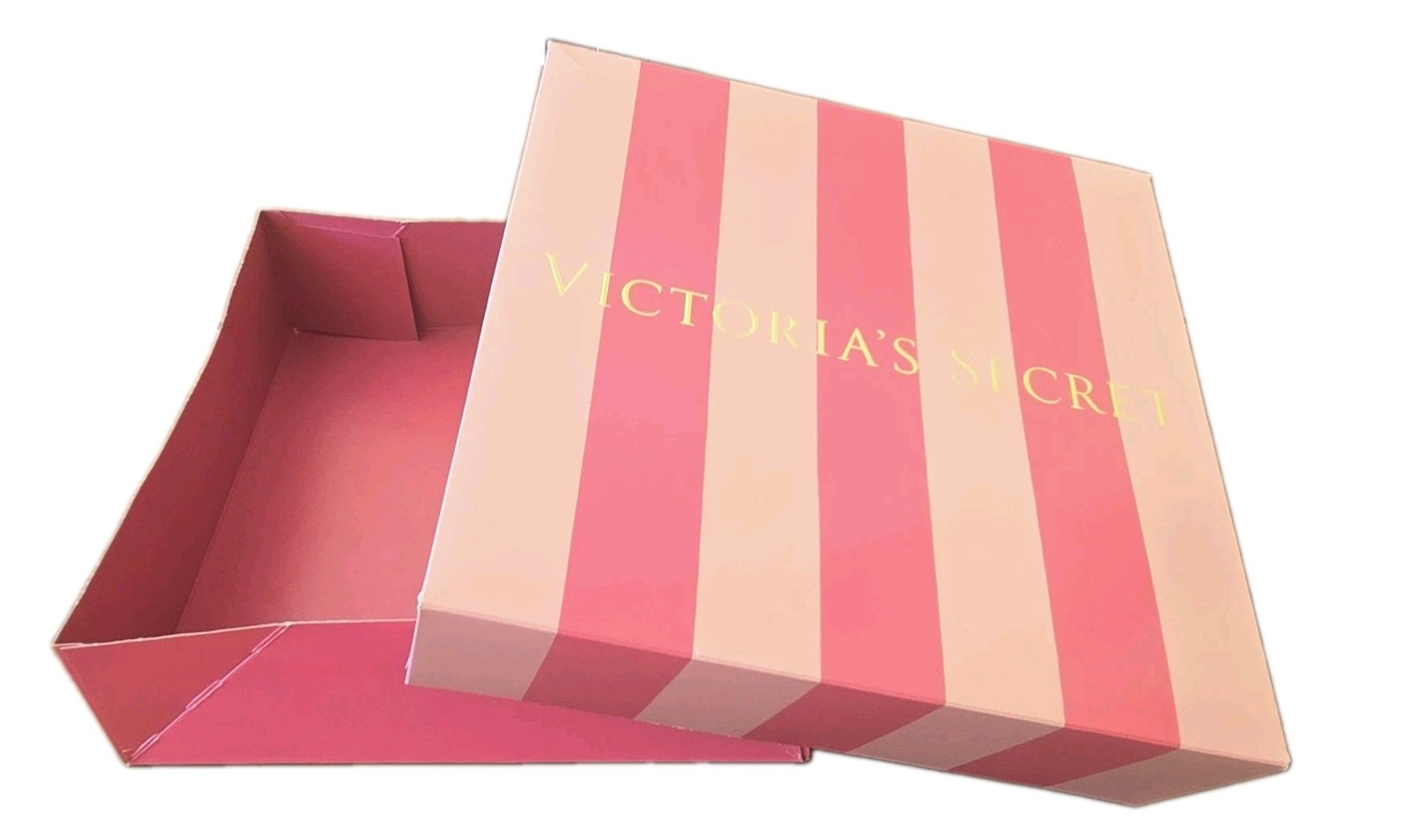 9 Vintage Victoria\'s Secret Gift Boxes Hot Pink Stripe 10 x 10 x 3 Unused NOS 9 Vintage Victoria\'s Secret Gift Boxes Hot Pink Stripe 10 x 10 x 3 Unused NOS