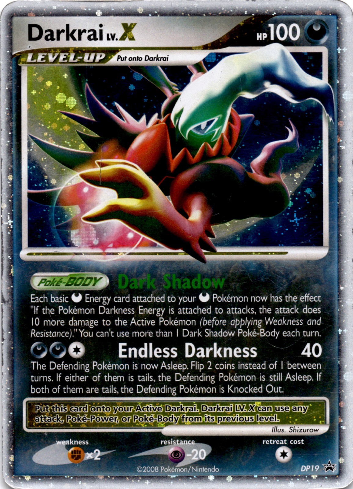 Darkrai LV.X Holo Promo Diamond and Pearl Promos DP19 HP